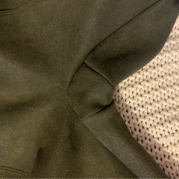 Faux Suede Spanx Leggings (Olive) - Picture 6 of 6